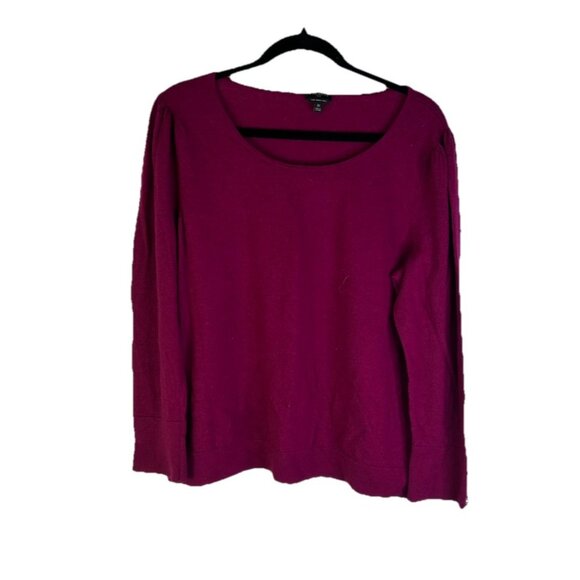 Talbots Merino Wool Button Detail Lightweight Sweater Purple - Picture 1 of 7